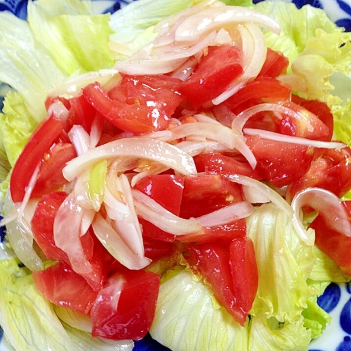 トマトと新たまねぎのマリネドレッシングサラダ☆